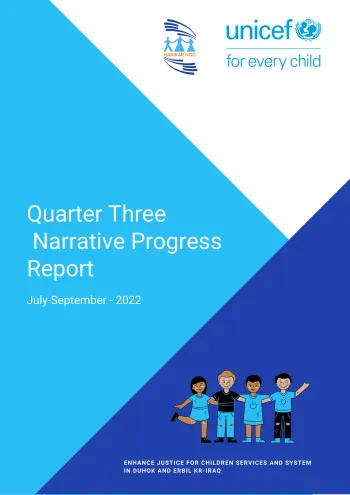 Harikar/Unicef Juvenile Justice Quarter Three Narrative Progress Report